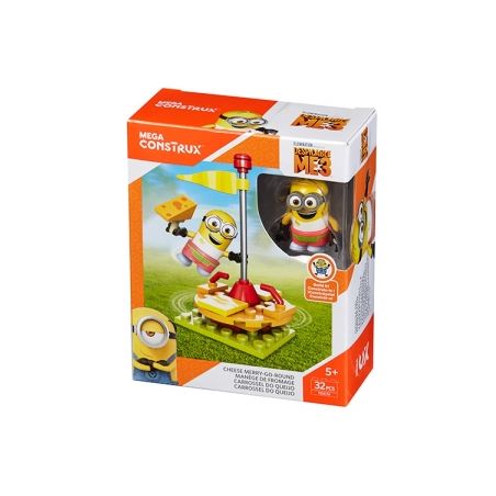 MEGA BLOKS FDX74 non  BĂNG CHUYỀN PHO MÁT bộ đồ chơi xếp lắp ráp ghép mô hình Movie & Game CHEESE MERRY-GO-ROUND Phim Và Trò Chơi 32 khối