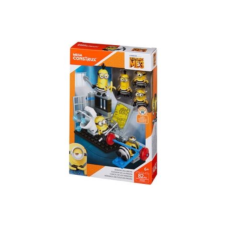 MEGA BLOKS FFJ32 non  TAY SAI THOÁT KHỎI NHÀ TÙ bộ đồ chơi xếp lắp ráp ghép mô hình Movie & Game MINIONS JAIL BREAK Phim Và Trò Chơi 82 khối