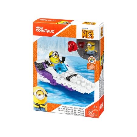 MEGA BLOKS FLG00 non  TÀU CAO TỐC Ở BALTHAZAR bộ đồ chơi xếp lắp ráp ghép mô hình Movie & Game BALTHAZAR’S SPEEDBOAT Phim Và Trò Chơi 67 khối
