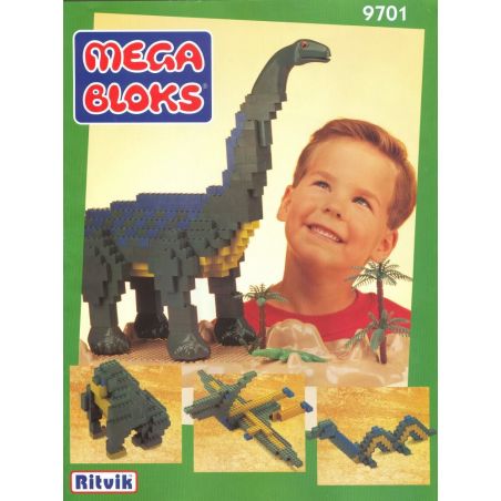 MEGA BLOKS 9701 non  BRONTOSAURUS. bộ đồ chơi xếp lắp ráp ghép mô hình 740 khối
