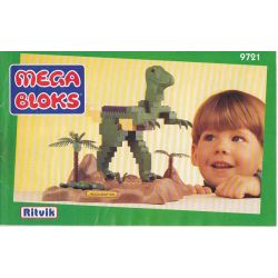 MEGA BLOKS 9721 non  LINH. bộ đồ chơi xếp lắp ráp ghép mô hình VELOCIRAPTOR 175 khối