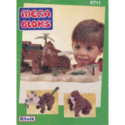 MEGA BLOKS 9711 non  TRICERATOPS. bộ đồ chơi xếp lắp ráp ghép mô hình 415 khối