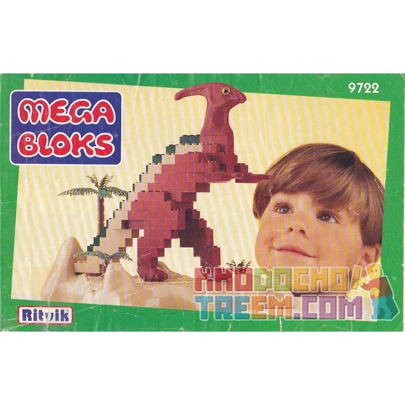MEGA BLOKS 9722 non  PHÓ RỒNG. bộ đồ chơi xếp lắp ráp ghép mô hình PARASAUROLOPHUS 175 khối