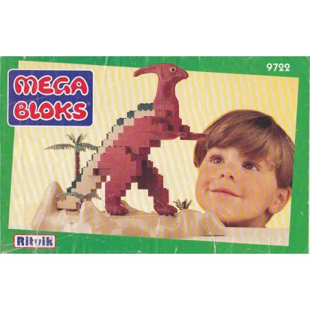 MEGA BLOKS 9722 non  PHÓ RỒNG. bộ đồ chơi xếp lắp ráp ghép mô hình PARASAUROLOPHUS 175 khối