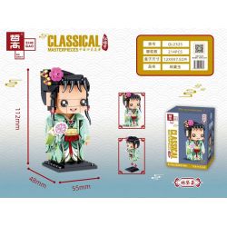 ZHEGAO QL2325 2325 non  LIN DAIYU. bộ đồ chơi xếp lắp ráp ghép mô hình Brickheadz CLASSICAL MASTERPIECES Nhân Vật Đầu To 214 khối