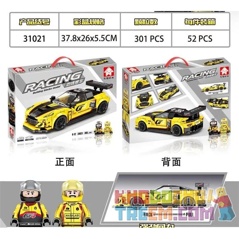 LEYI 31021 non  XE THỂ THAO GT4 bộ đồ chơi xếp lắp ráp ghép mô hình Racing Cuộc Đua 301 khối