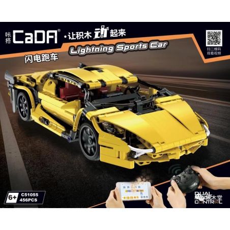 DOUBLEE CADA C51055 51055 non  XE THỂ THAO TIA CHỚP bộ đồ chơi xếp lắp ráp ghép mô hình  LIGHTNING SPORTS CAR Kỹ Thuật Công Nghệ Cao Mô Hình Phương Tiện 456 khối