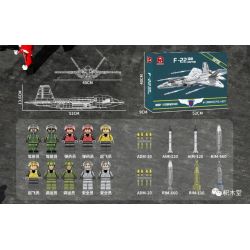 JUHANG 88003 REBRICKABLE MOC-35918 35918 MOC35918 REOBRIX 33020 non  RAPTOR F-22 bộ đồ chơi xếp lắp ráp ghép mô hình Military Army F-22 RAPTOR FIGHTER Quân Sự Bộ Đội 1837 khối