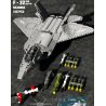 JUHANG 88003 REBRICKABLE MOC-35918 35918 MOC35918 REOBRIX 33020 non  RAPTOR F-22 bộ đồ chơi xếp lắp ráp ghép mô hình Military Army F-22 RAPTOR FIGHTER Quân Sự Bộ Đội 1837 khối
