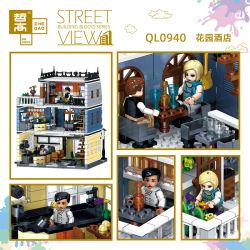ZHEGAO QL0940 0940 non  KHÁCH SẠN VƯỜN bộ đồ chơi xếp lắp ráp ghép mô hình Creator Expert STREET VIEW Chuyên Gia Sáng Tạo 1316 khối