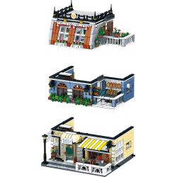 ZHEGAO QL0940 0940 non  KHÁCH SẠN VƯỜN bộ đồ chơi xếp lắp ráp ghép mô hình Creator Expert STREET VIEW Chuyên Gia Sáng Tạo 1316 khối