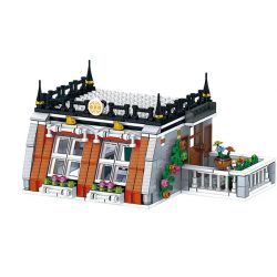 ZHEGAO QL0940 0940 non  KHÁCH SẠN VƯỜN bộ đồ chơi xếp lắp ráp ghép mô hình Creator Expert STREET VIEW Chuyên Gia Sáng Tạo 1316 khối