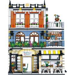 ZHEGAO QL0940 0940 non  KHÁCH SẠN VƯỜN bộ đồ chơi xếp lắp ráp ghép mô hình Creator Expert STREET VIEW Chuyên Gia Sáng Tạo 1316 khối