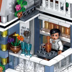 ZHEGAO QL0940 0940 non  KHÁCH SẠN VƯỜN bộ đồ chơi xếp lắp ráp ghép mô hình Creator Expert STREET VIEW Chuyên Gia Sáng Tạo 1316 khối