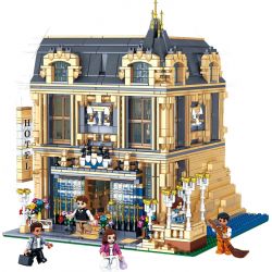 ZHEGAO QL0927 0927 non  KHÁCH SẠN CARLO bộ đồ chơi xếp lắp ráp ghép mô hình Creator Expert STREET VIEW Chuyên Gia Sáng Tạo 2099 khối