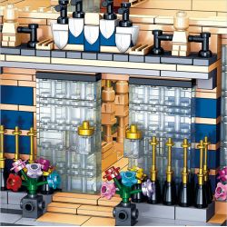 ZHEGAO QL0927 0927 non  KHÁCH SẠN CARLO bộ đồ chơi xếp lắp ráp ghép mô hình Creator Expert STREET VIEW Chuyên Gia Sáng Tạo 2099 khối