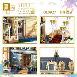 ZHEGAO QL0927 0927 non  KHÁCH SẠN CARLO bộ đồ chơi xếp lắp ráp ghép mô hình Creator Expert STREET VIEW Chuyên Gia Sáng Tạo 2099 khối
