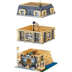 ZHEGAO QL0927 0927 non  KHÁCH SẠN CARLO bộ đồ chơi xếp lắp ráp ghép mô hình Creator Expert STREET VIEW Chuyên Gia Sáng Tạo 2099 khối