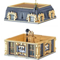 ZHEGAO QL0927 0927 non  KHÁCH SẠN CARLO bộ đồ chơi xếp lắp ráp ghép mô hình Creator Expert STREET VIEW Chuyên Gia Sáng Tạo 2099 khối