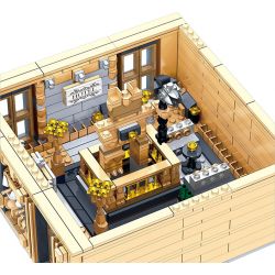 ZHEGAO QL0927 0927 non  KHÁCH SẠN CARLO bộ đồ chơi xếp lắp ráp ghép mô hình Creator Expert STREET VIEW Chuyên Gia Sáng Tạo 2099 khối