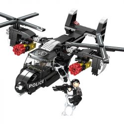 CAYI 1574 non  TRỰC THĂNG OSPREY bộ đồ chơi xếp lắp ráp ghép mô hình Swat Special Force OSPREY HELICOPTER Đặc Nhiệm 260 khối