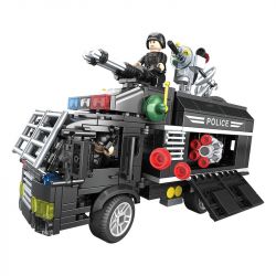 CAYI 1576 non  XE CHỈ HUY CHIẾN ĐẤU CHỐNG KHỦNG BỐ bộ đồ chơi xếp lắp ráp ghép mô hình Swat Special Force Đặc Nhiệm 430 khối