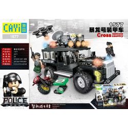 CAYI 1577 non  XE BỌC THÉP TYRANNOSAURUS bộ đồ chơi xếp lắp ráp ghép mô hình Swat Special Force Đặc Nhiệm 427 khối