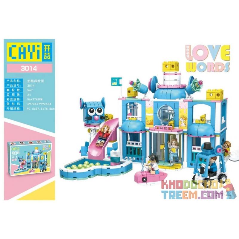 CAYI 3014 non  PHIÊU LƯU PHO MÁT bộ đồ chơi xếp lắp ráp ghép mô hình  LOVE WORD Các Bạn Gái 567 khối
