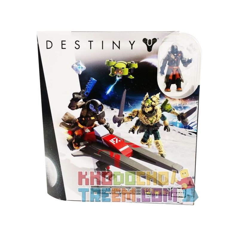 MEGA BLOKS DPJ08 non  S-31V TỐC ĐỘ CHIM SẺ bộ đồ chơi xếp lắp ráp ghép mô hình The  Ninjago Movie SPARROW S-31V Ninja Lốc Xoáy 121 khối