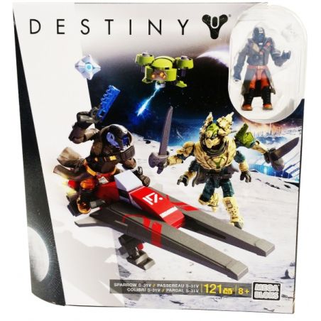 MEGA BLOKS DPJ08 non  S-31V TỐC ĐỘ CHIM SẺ bộ đồ chơi xếp lắp ráp ghép mô hình The  Ninjago Movie SPARROW S-31V Ninja Lốc Xoáy 121 khối