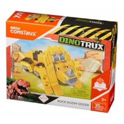 MEGA BLOKS DXW45 non  TAM GIÁC DRASSA. bộ đồ chơi xếp lắp ráp ghép mô hình Dinotrux ROCK DOZIN’ DOZER Khủng Long Máy 35 khối