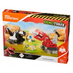 MEGA BLOKS DXW47 non  MIỆNG NÚI LỬA ẦM bộ đồ chơi xếp lắp ráp ghép mô hình Dinotrux CRATER RUMBLE Khủng Long Máy 101 khối