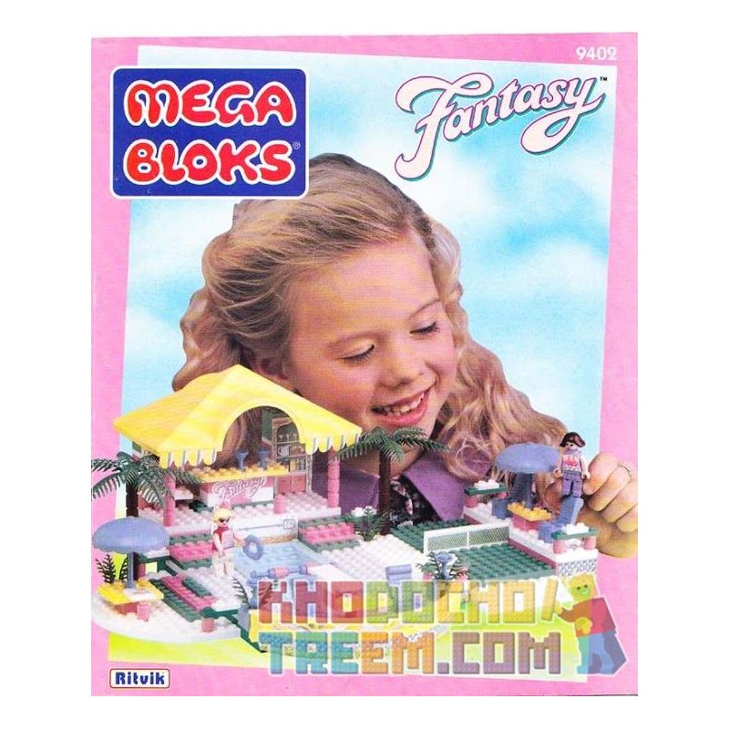 MEGA BLOKS 9402 non  KHU VƯỜN ÁNH NẮNG bộ đồ chơi xếp lắp ráp ghép mô hình  SUNSHINE GARDENS Các Bạn Gái 285 khối