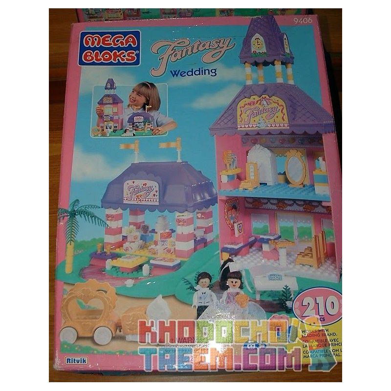 MEGA BLOKS 9406 non  LỄ CƯỚI bộ đồ chơi xếp lắp ráp ghép mô hình  WEDDING Các Bạn Gái 210 khối