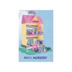 MEGA BLOKS 9411 non  NHÀ TRẺ bộ đồ chơi xếp lắp ráp ghép mô hình  NURSERY Các Bạn Gái 110 khối