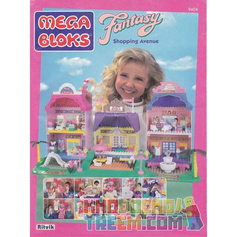 MEGA BLOKS 9404 non  PHỐ MUA SẮM bộ đồ chơi xếp lắp ráp ghép mô hình  SHOPPING AVENUE Các Bạn Gái 310 khối