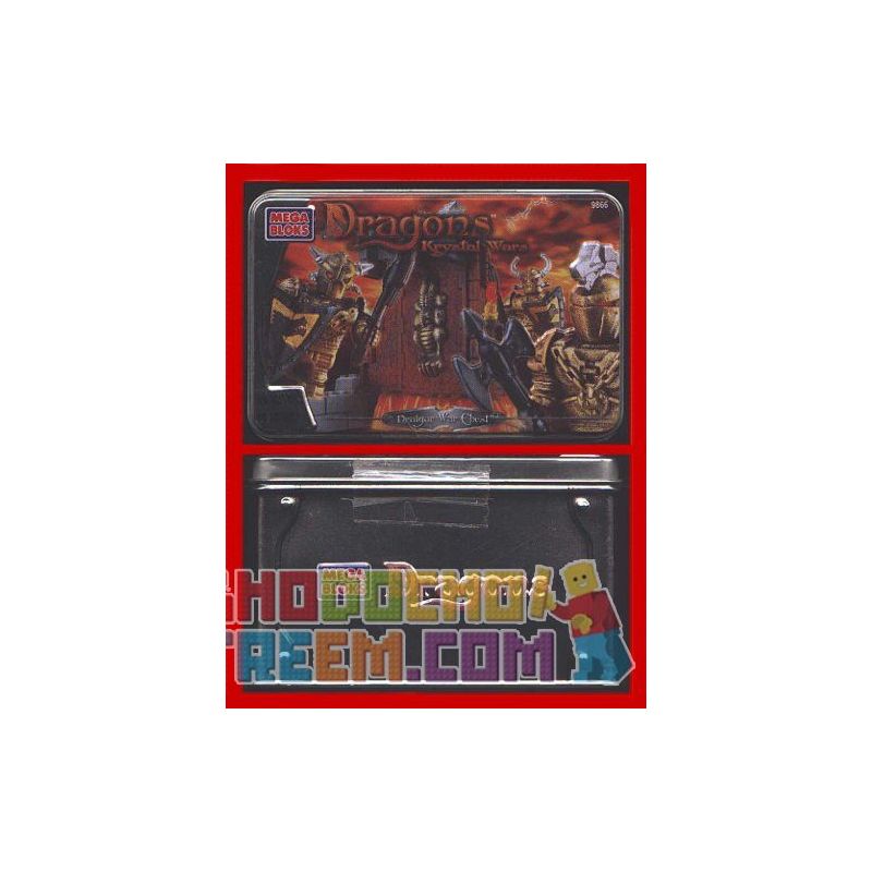 MEGA BLOKS 9866 non  HỘP CHIẾN TRANH DRAIGAR bộ đồ chơi xếp lắp ráp ghép mô hình DRAIGAR WAR CHEST 24 khối