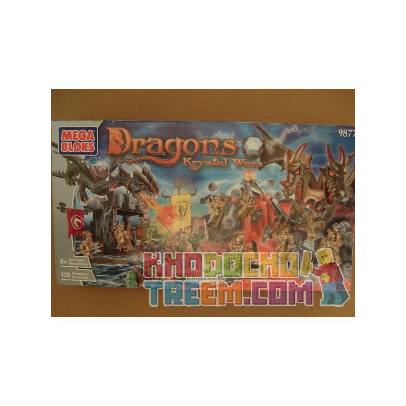 MEGA BLOKS 9877 non  ĐẢO LỬA bộ đồ chơi xếp lắp ráp ghép mô hình ISLAND OF FIRE 135 khối