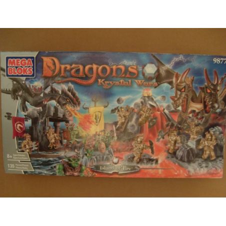 MEGA BLOKS 9877 non  ĐẢO LỬA bộ đồ chơi xếp lắp ráp ghép mô hình ISLAND OF FIRE 135 khối