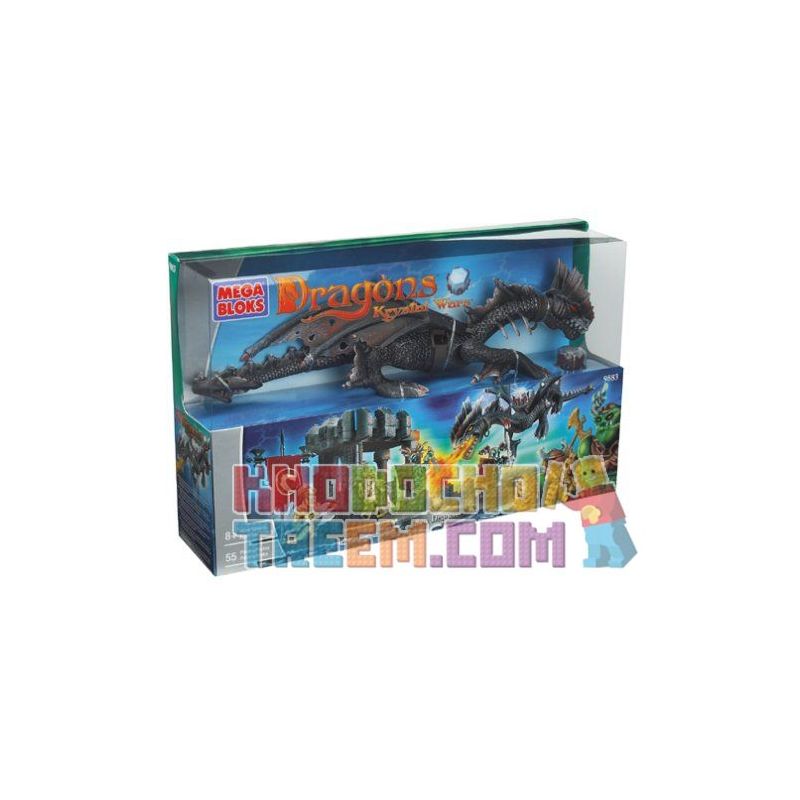 MEGA BLOKS 9883 non  RỒNG BIỂN bộ đồ chơi xếp lắp ráp ghép mô hình SEA DRAGON 55 khối