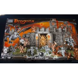 MEGA BLOKS 9886 non  TỔ CŨ CỦA PHÁP SƯ bộ đồ chơi xếp lắp ráp ghép mô hình SORCERER'S LAIR 165 khối