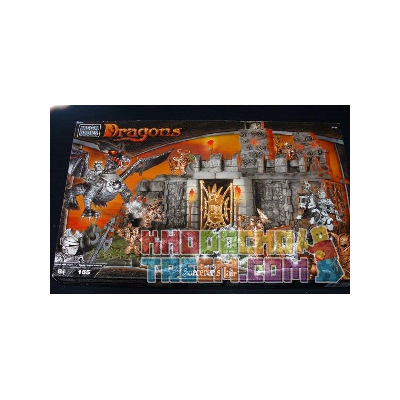 MEGA BLOKS 9886 non  TỔ CŨ CỦA PHÁP SƯ bộ đồ chơi xếp lắp ráp ghép mô hình SORCERER'S LAIR 165 khối