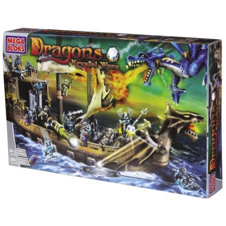 MEGA BLOKS 9895 non  CHIẾN TRANH TRÊN TRÁI ĐẤT bộ đồ chơi xếp lắp ráp ghép mô hình MAN O' WAR 250 khối