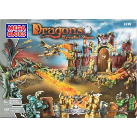MEGA BLOKS 9898 non  LÂU ĐÀI DRAIGAR bộ đồ chơi xếp lắp ráp ghép mô hình Medieval Castle DRAIGAR CASTLE Chiến Tranh Trung Cổ 485 khối