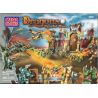 MEGA BLOKS 9898 non  LÂU ĐÀI DRAIGAR bộ đồ chơi xếp lắp ráp ghép mô hình Medieval Castle DRAIGAR CASTLE Chiến Tranh Trung Cổ 485 khối