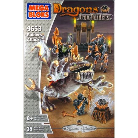 MEGA BLOKS 9653 non  CUỘC ĐỘT KÍCH TIỀN ĐỒN bộ đồ chơi xếp lắp ráp ghép mô hình OUTPOST ATTACK 35 khối