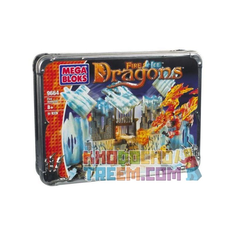 MEGA BLOKS 9664 non  NGỌN LỬA PHỤC KÍCH bộ đồ chơi xếp lắp ráp ghép mô hình FIRE AMBUSH 80 khối