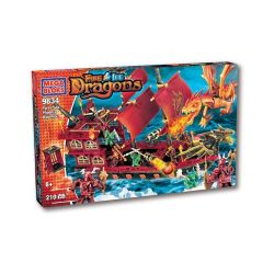 MEGA BLOKS 9834 non  FYREN BIỂN PHOENIX WARCRAFT bộ đồ chơi xếp lắp ráp ghép mô hình FYREN SEA PHOENIX WARSHIP 210 khối
