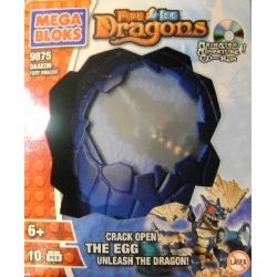 MEGA BLOKS 9875 non  RỒNG BĂNG bộ đồ chơi xếp lắp ráp ghép mô hình ICE DRAGON 10 khối