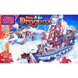 MEGA BLOKS 9879 non  RĂNG BĂNG QUÝ TRÌNH bộ đồ chơi xếp lắp ráp ghép mô hình VORGAN ICE FANG 198 khối